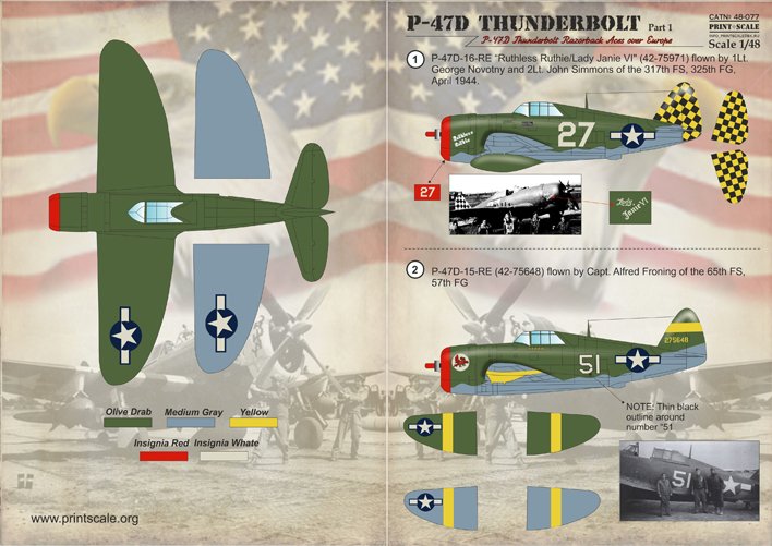 1/48 P-47D Thunderbolt Razorback Aces over Europe Part.1 - Click Image to Close