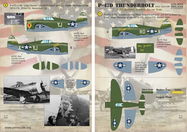 1/48 P-47D Thunderbolt Razorback Aces over Europe Part.2 - Click Image to Close