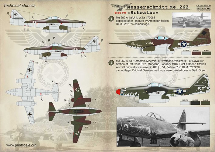 1/48 Messerschmitt Me262 "Schwalbe" - Click Image to Close