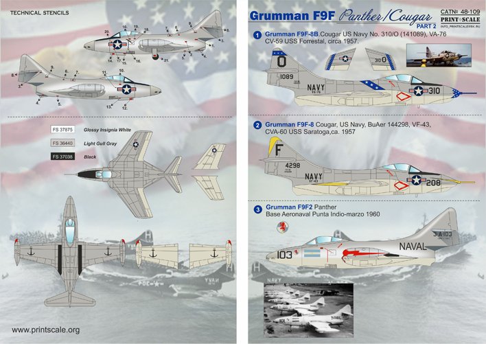 1/48 Grumman F9F Panther/Cougar Part.2 - Click Image to Close