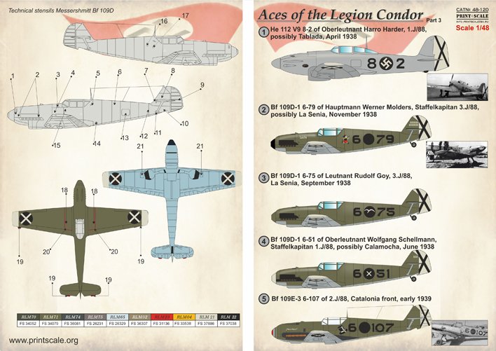 1/48 Aces of Legion Condor Part.3, Bf109 & He112 - Click Image to Close