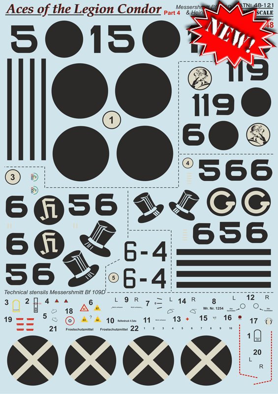 1/48 Aces of Legion Condor Part.4, Bf109 & He112 - Click Image to Close