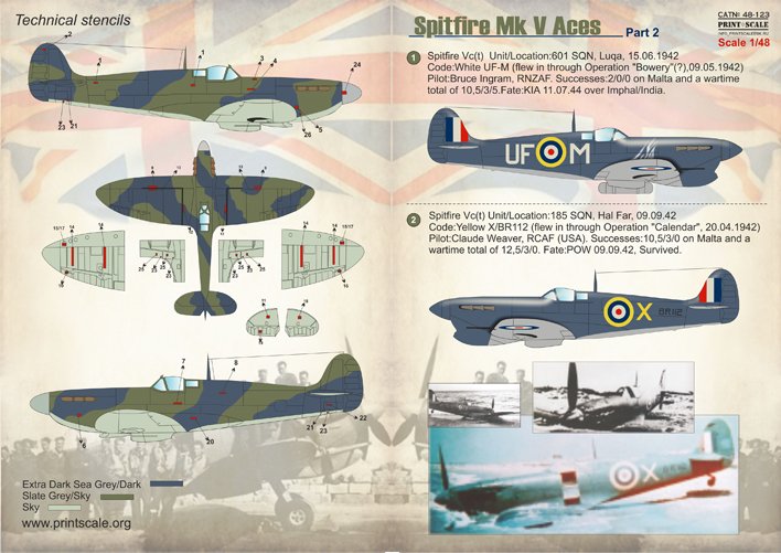 1/48 Spitfire Mk.V Аces Part.2 - Click Image to Close