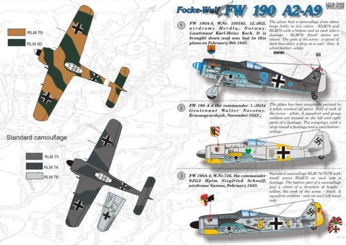 1/72 Focke-Wulf Fw190A-2~A-9 - Click Image to Close