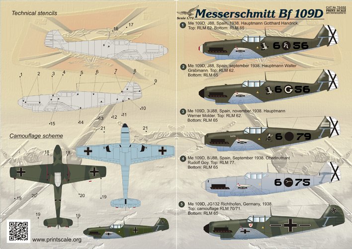 1/72 Messerschmitt Bf109D - Click Image to Close