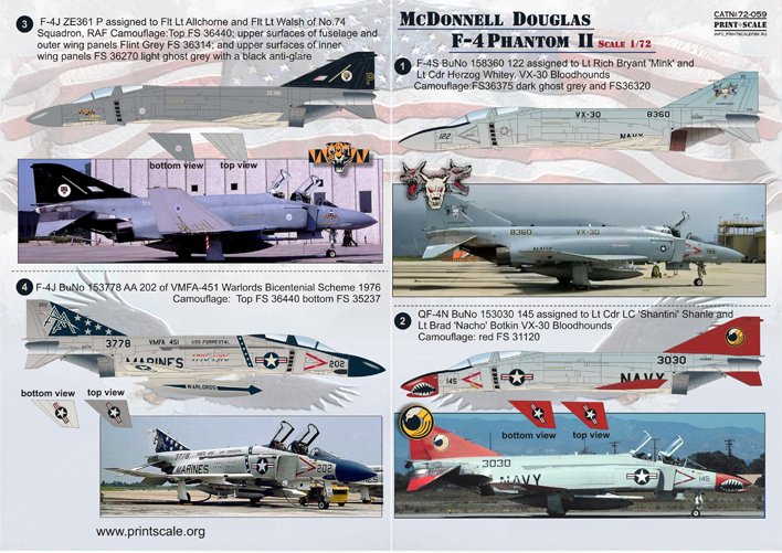 1/72 McDonnell Douglas F-4 Phantom II Part.2 - Click Image to Close