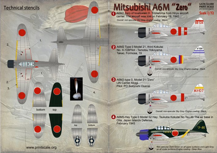 1/72 Mitsubishi A6M Zero - Click Image to Close