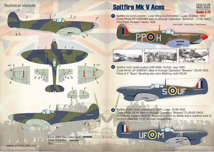 1/72 Spitfire Mk.V Aces - Click Image to Close