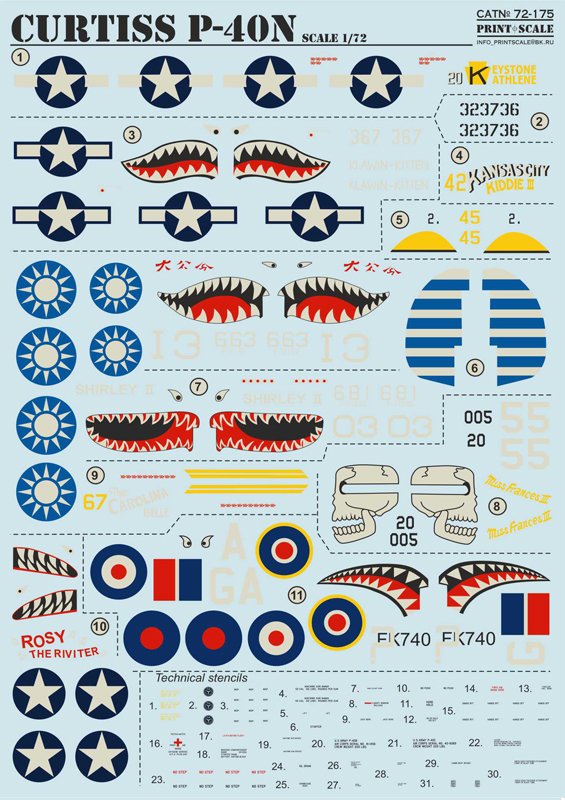 1/72 Curtiss P-40N - Click Image to Close