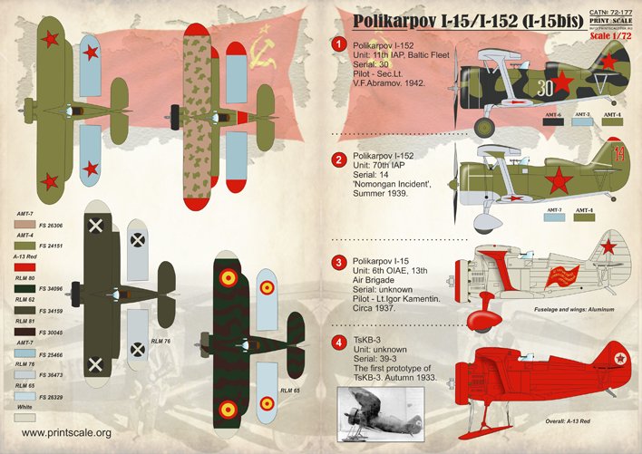 1/72 Polikarpov I-15/I-152 (I-15bis) - Click Image to Close