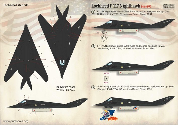 1/72 Lockheed F-117 Nighthawk - Click Image to Close