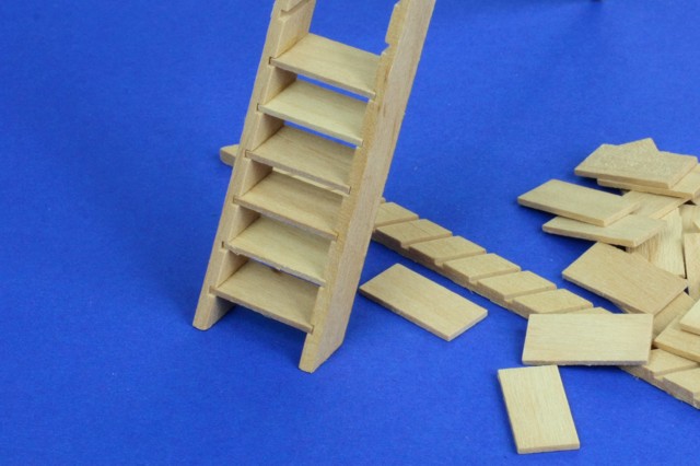 1/35 Wooden Stairs (Width 27mm, 2 set) - Click Image to Close