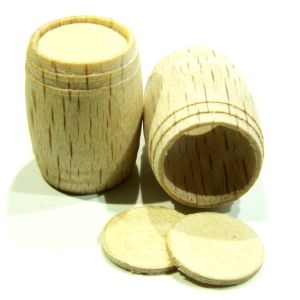 1/35 Wood Barrel (H10 x D8mm, 4 pcs), This size can't be opened