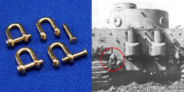 1/35 Shackles for Military Vehicles (H8.6 x D5.6mm, 4 pcs) - Click Image to Close