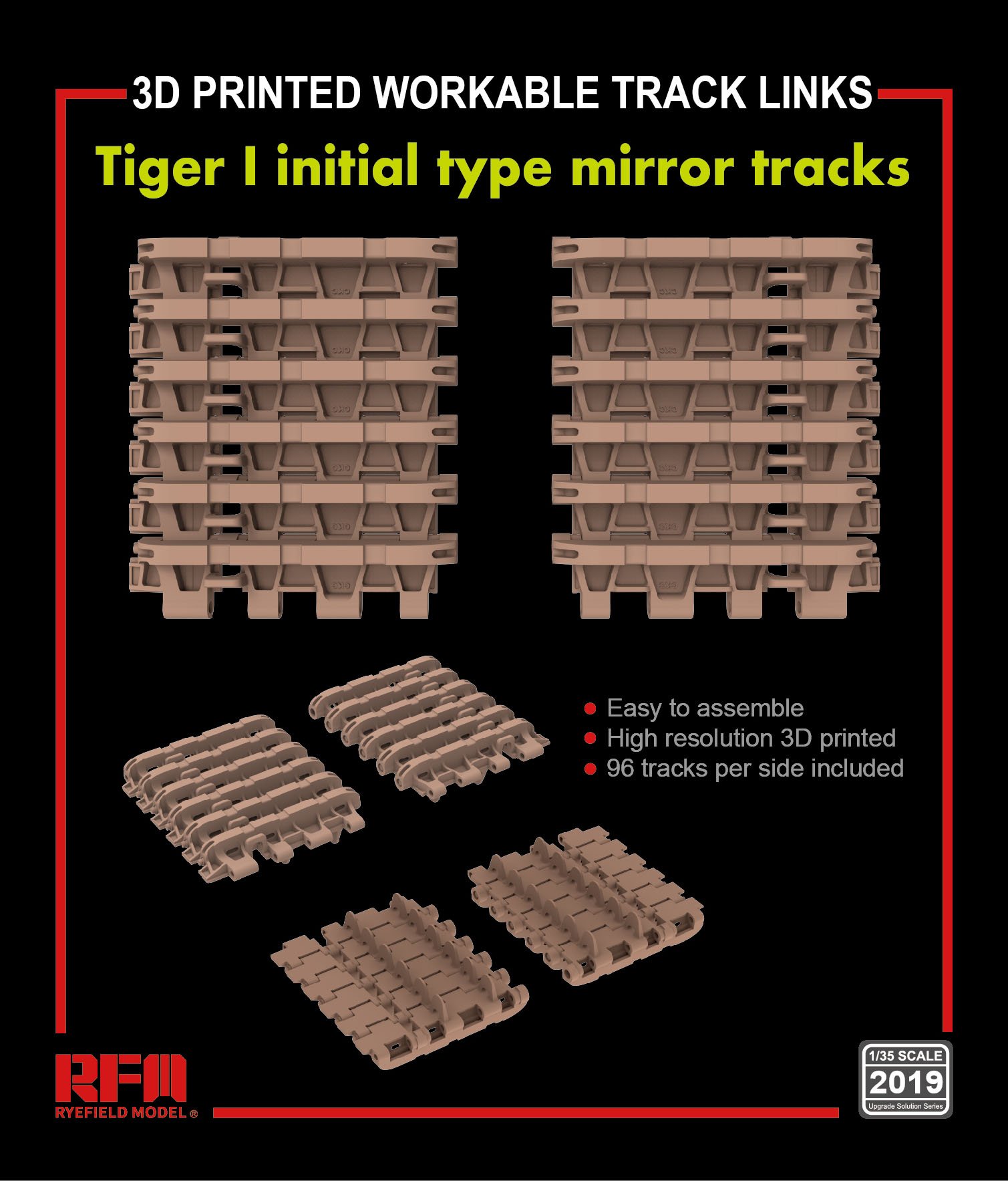 1/35 Tiger I Initial Type Mirror Tracks - Click Image to Close