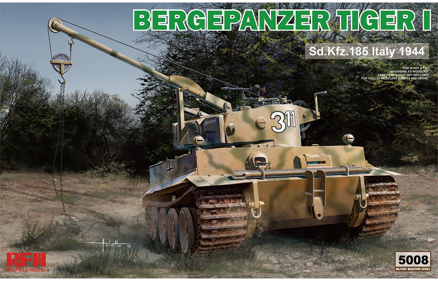 1/35 Bergepanzer Tiger I, Sd.Kfz.185, Italy 1944 - Click Image to Close