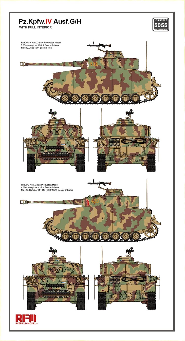 1/35 Pz.​Kpfw.IV Ausf.G/H (2 in 1) w/Full Interior - Click Image to Close