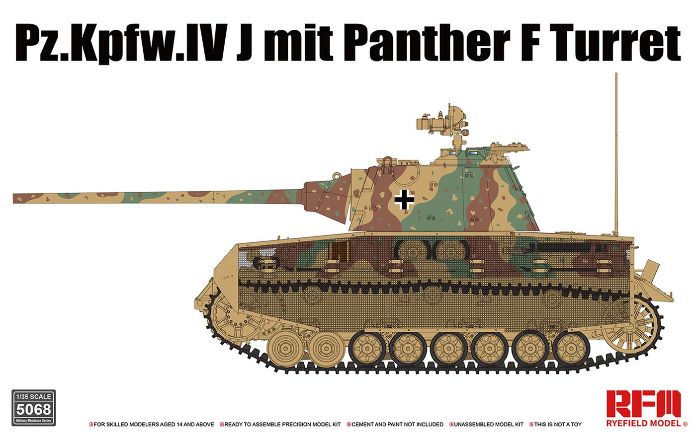 1/35 Pz.Kpfw.IV Ausf.J mit Panther Ausf.F Turret - Click Image to Close