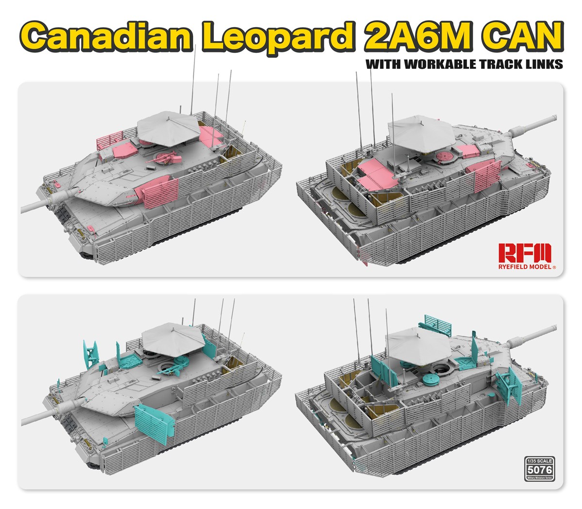 1/35 Canadian Leopard 2A6M CAN w/Workable Track Links - Click Image to Close