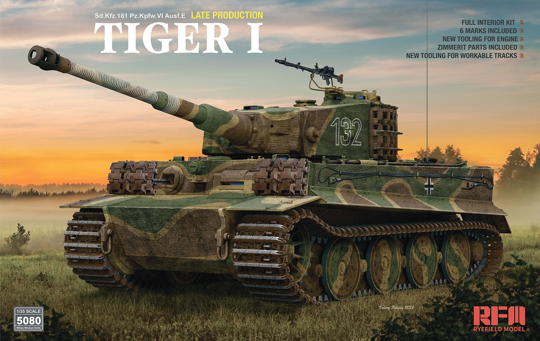 1/35 Tiger I Late Production with Zimmerit & Full Interior - Click Image to Close
