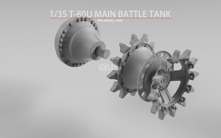 1/35 Russian T-80U Main Battle Tank - Click Image to Close