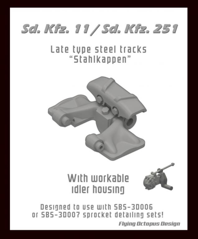 1/35 Sd.Kfz.11, Sd.Kfz.251 Late Type Steel Tracks (Stahlkappen) - Click Image to Close