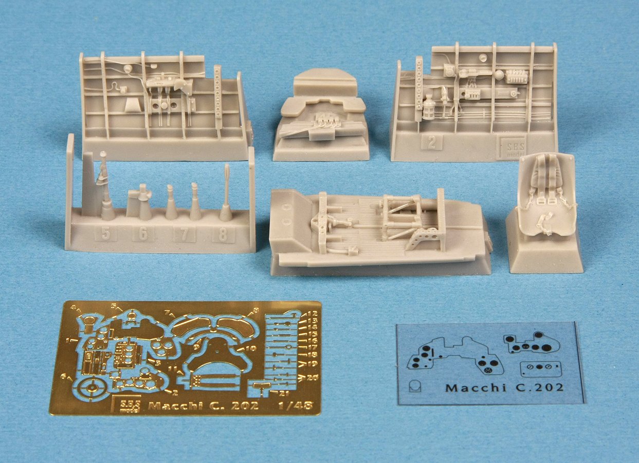 1/48 Macchi C.202 Folgore Cockpit Set for Hasegawa - Click Image to Close