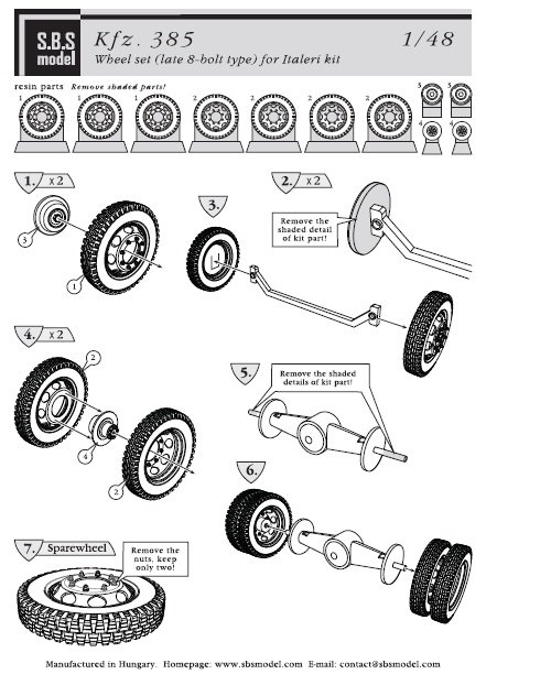 1/48 Kfz.385 Opel Blit Wheel Set (Late 8-Bolt Type) - Click Image to Close