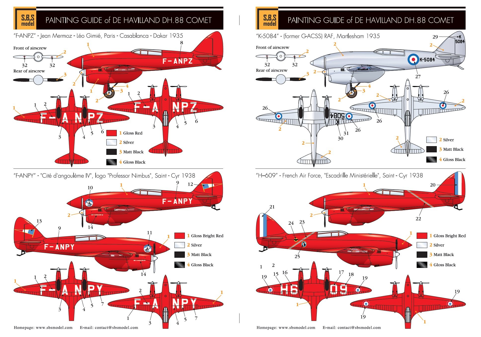 1/72 De Havilland DH-88 Comet "French & RAF" Full Resin Kit - Click Image to Close