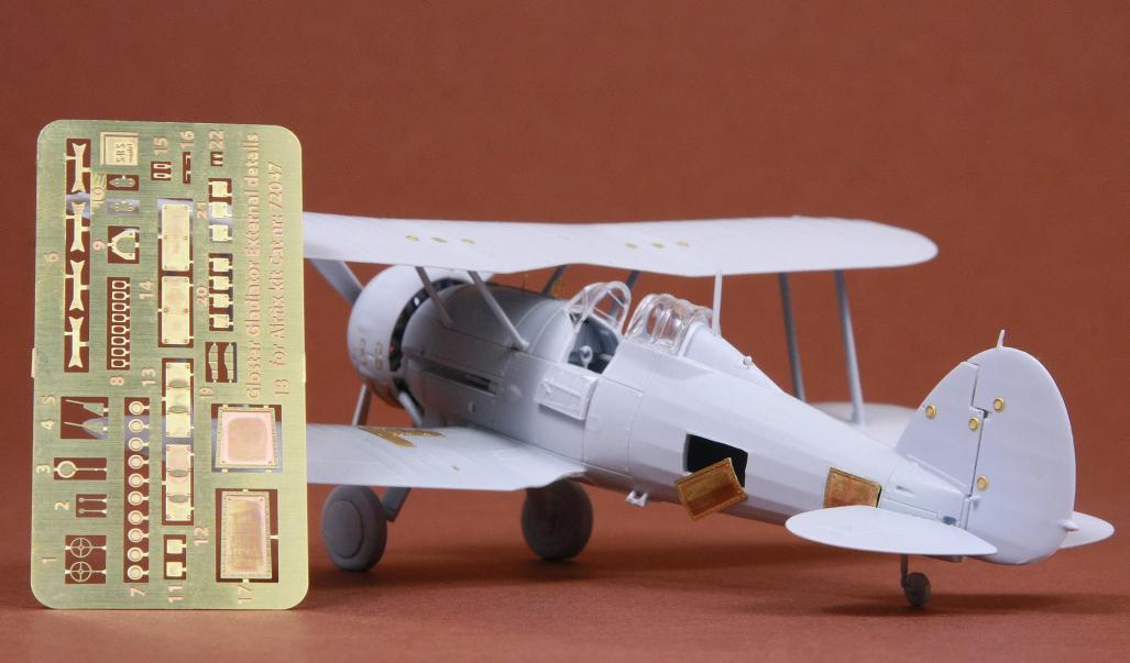 1/72 Gloster Gladiator Exterior Detail Set for Airfix - Click Image to Close
