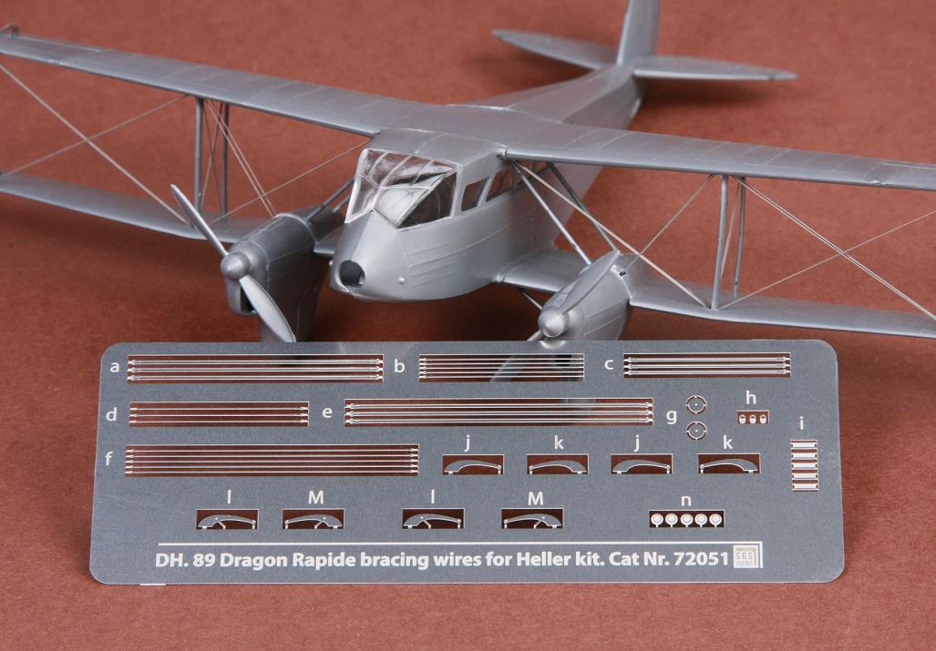 1/72 DH-89 Dragon Rapide Rigging Wire Set for Heller - Click Image to Close