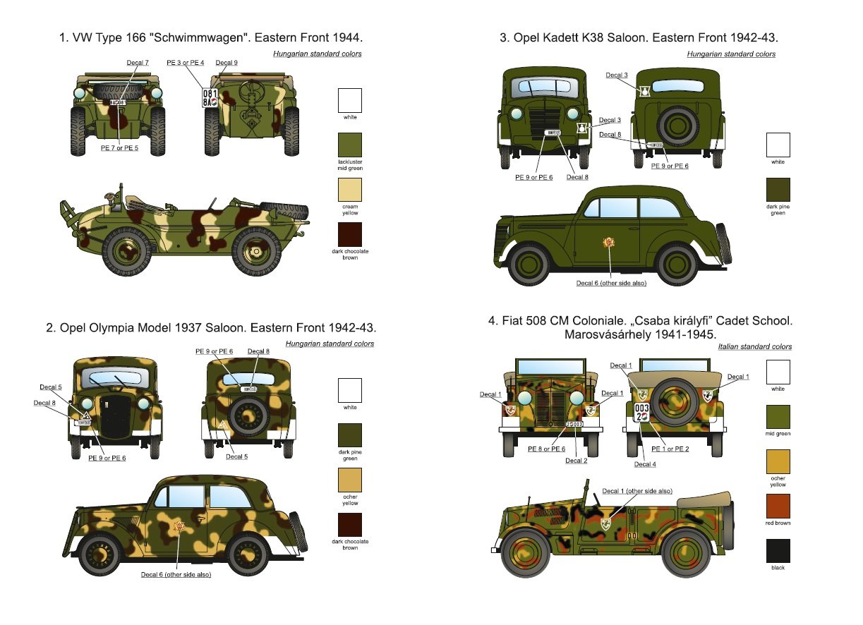 1/35 WWII Hungarian Military Passenger Cars - Click Image to Close