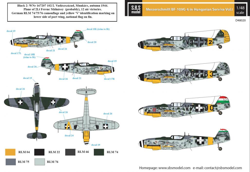 1/48 Messerschmitt Bf109G-6 in Hungarian Service #1 - Click Image to Close