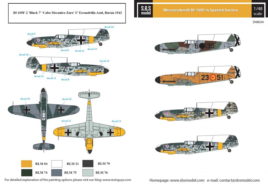 1/48 Messerschmitt Bf109F in Spanish Service - Click Image to Close