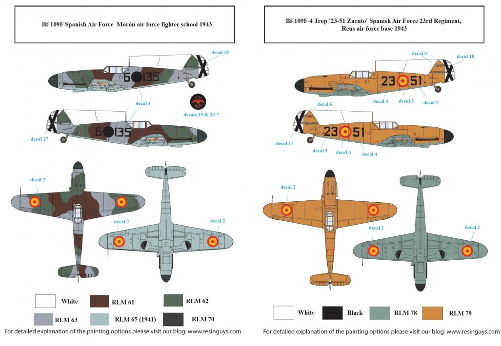 1/48 Messerschmitt Bf109F in Spanish Service - Click Image to Close
