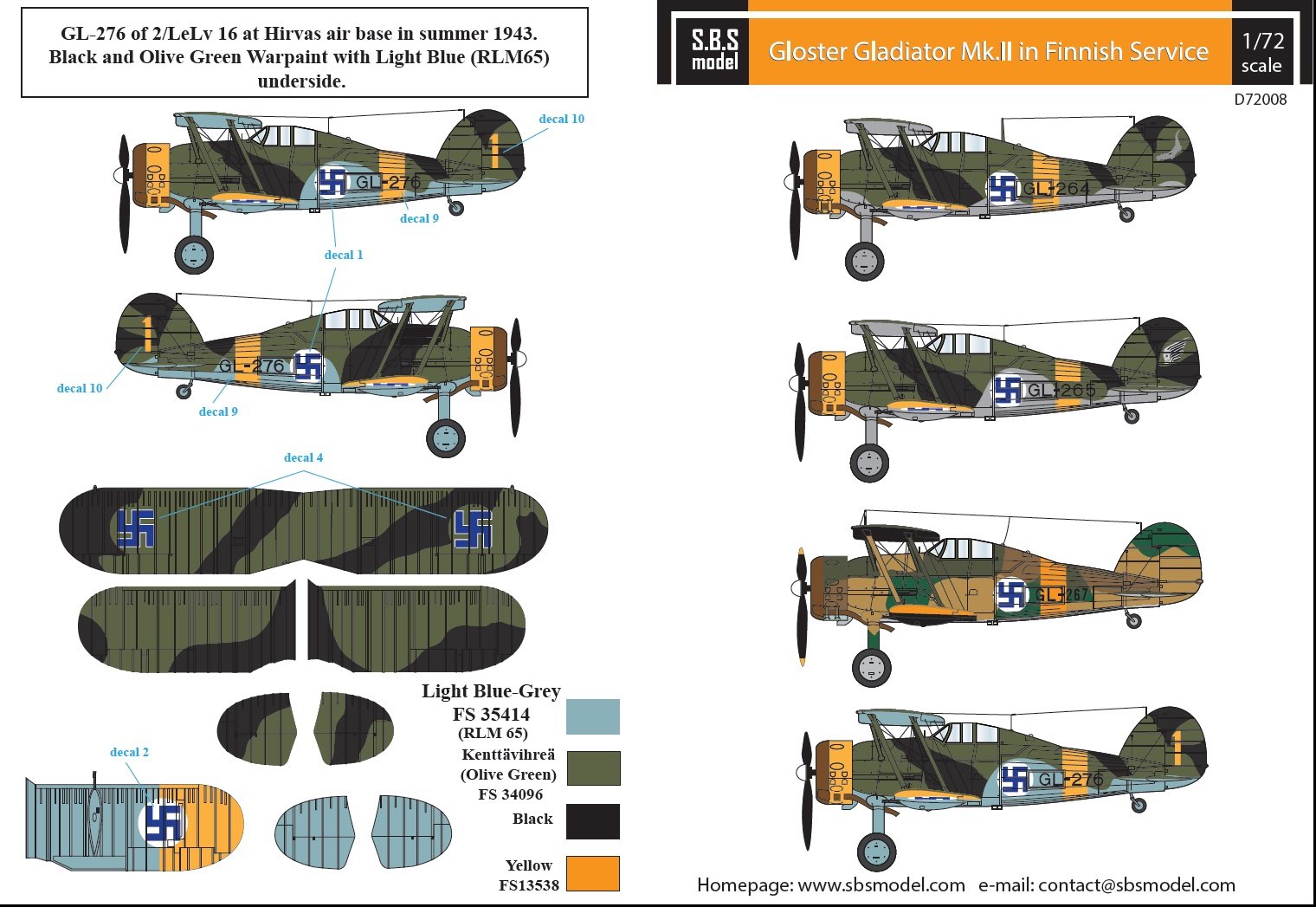 1/72 Gloster Gladiator in Finnish Service - Click Image to Close