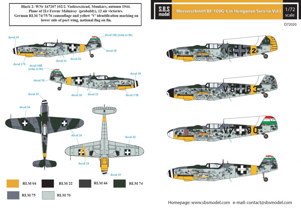 1/72 Messerschmitt Bf109G-6 in Hungarian Service #1 - Click Image to Close