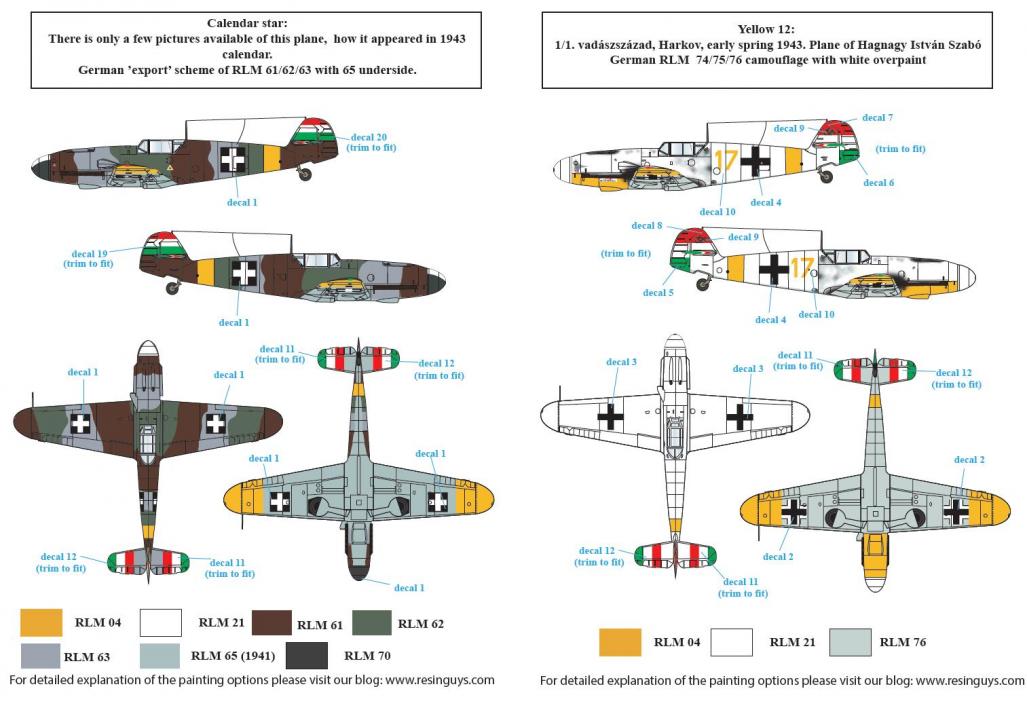 1/72 Messerschmitt Bf109F in Hungarian Service #1 - Click Image to Close