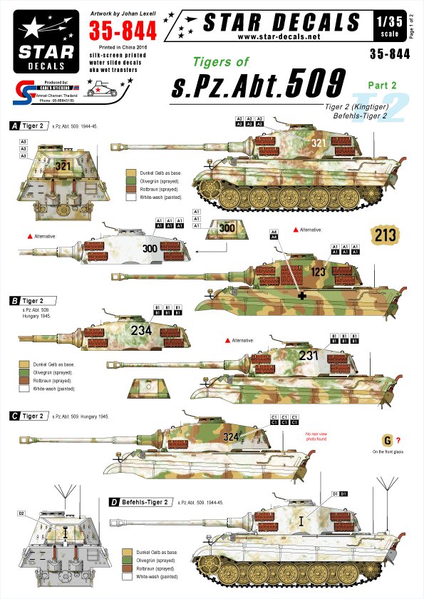 1/35 Tigers of s.Pz.Abt.509 #2, King Tiger and Befehls-Tiger II - Click Image to Close