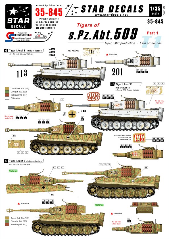 1/35 Tigers of s.Pz.Abt.509 #1, Tiger I Mid and Late production - Click Image to Close