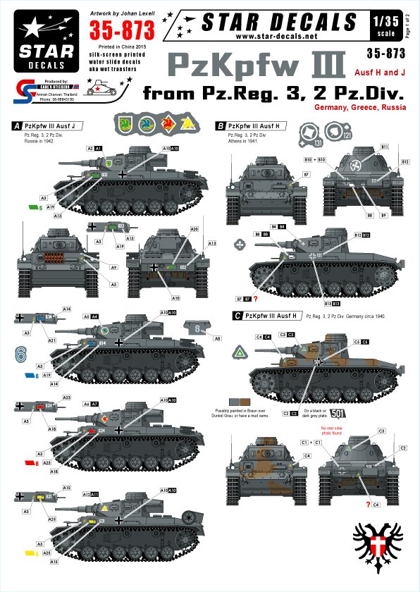 1/35 Pz.Kpfw.III from Pz.Regiment-3, 2-Panzer Division - Click Image to Close