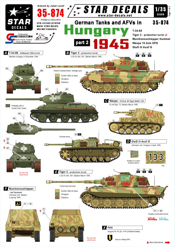 1/35 German Tanks and AFVs in Hungary 1945 #2 - Click Image to Close