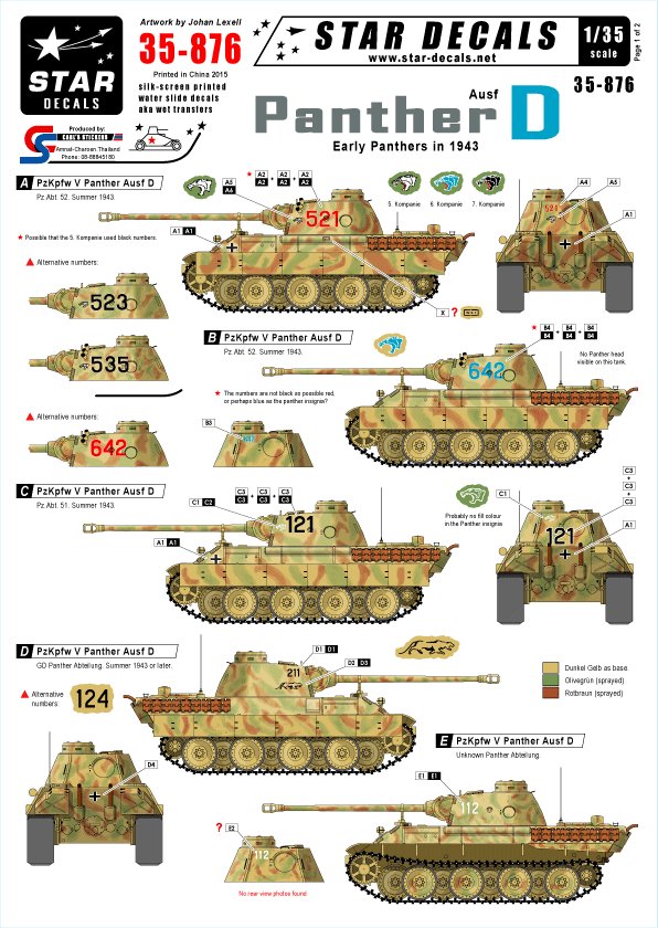1/35 Panther Ausf.D, Early Panthers in 1943 - Click Image to Close