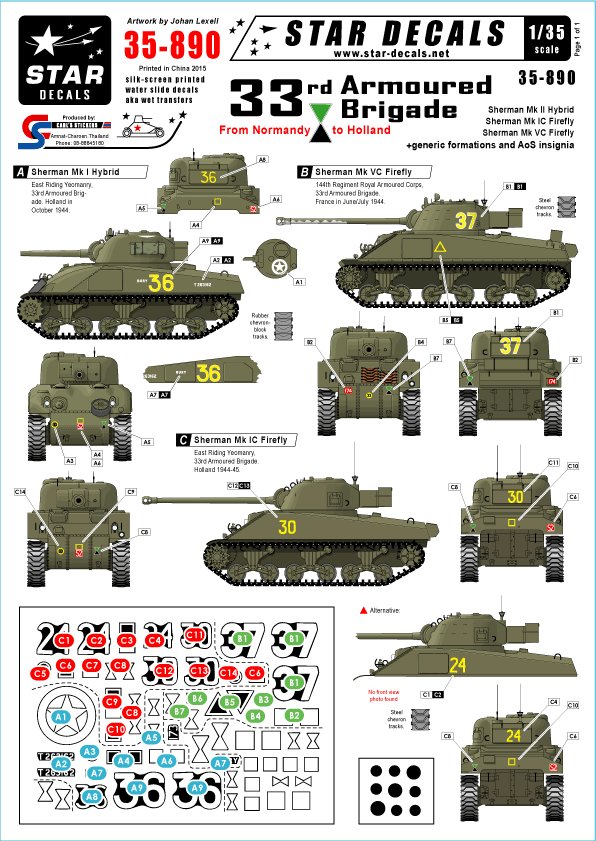1/35 British 33rd Armoured Brigade from Normandy to Holland - Click Image to Close