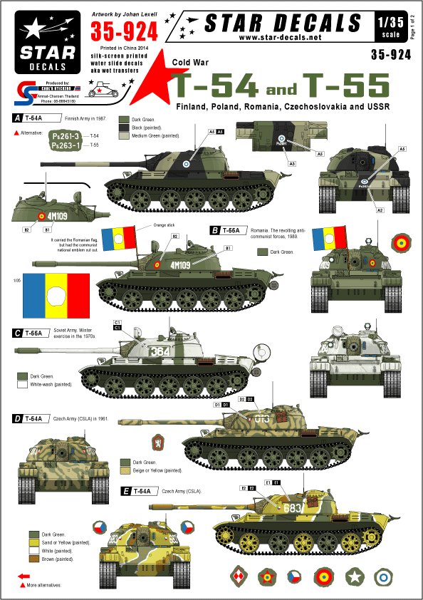 1/35 Cold War T-54 & T-55 Tanks - Click Image to Close