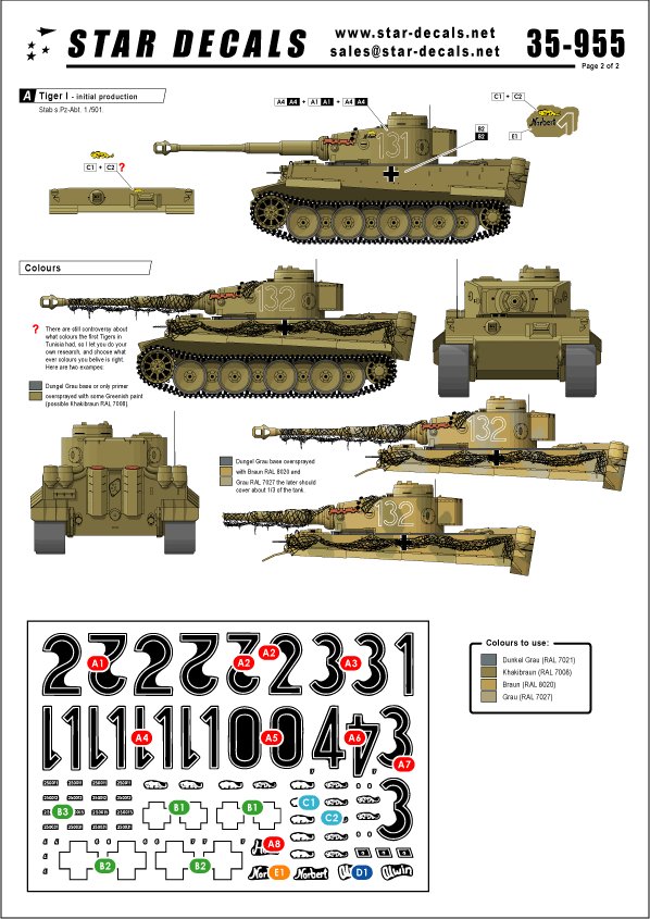 1/35 Afrika Tigers #2, s.Pz-Abt. 501 White Numbers - Click Image to Close