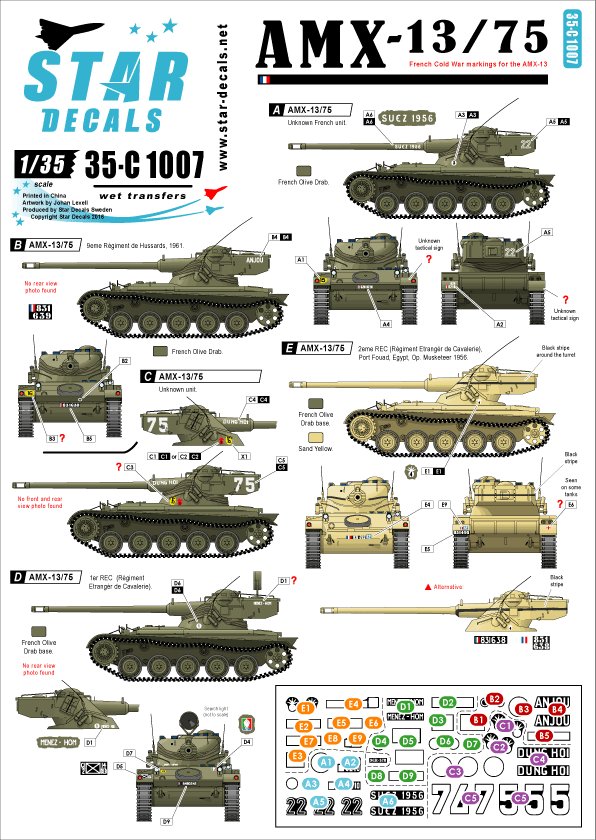 1/35 AMX-13/75, French Cold War Markings and Suez - Click Image to Close