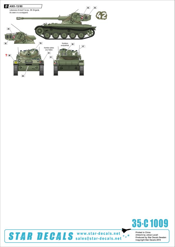 1/35 Lebanese Tanks & AFVs #2, AMX-13 Lebanese Army and Militia - Click Image to Close