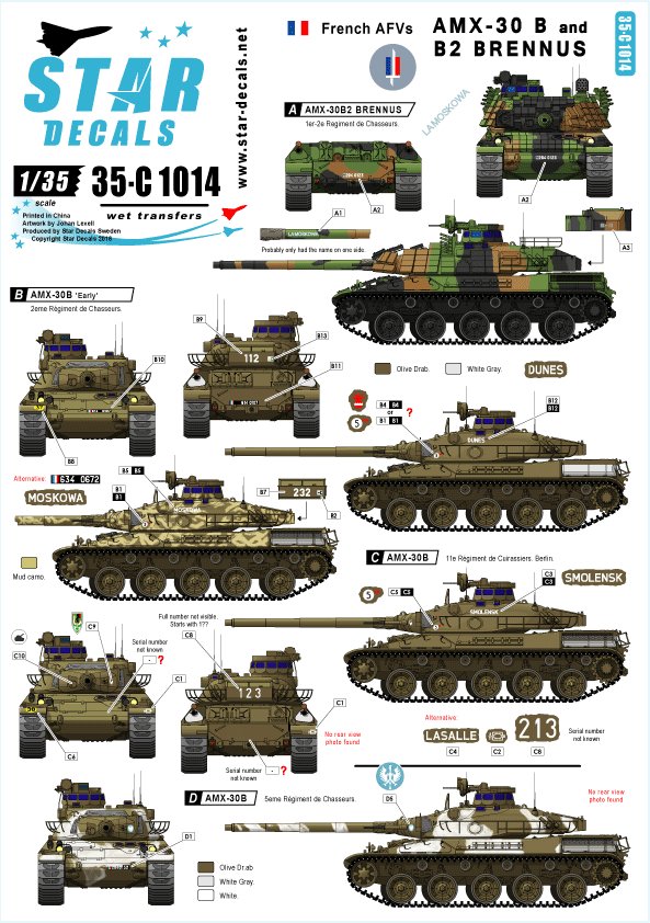 1/35 French AMX-30B and AMX-30B2 Brennus - Click Image to Close