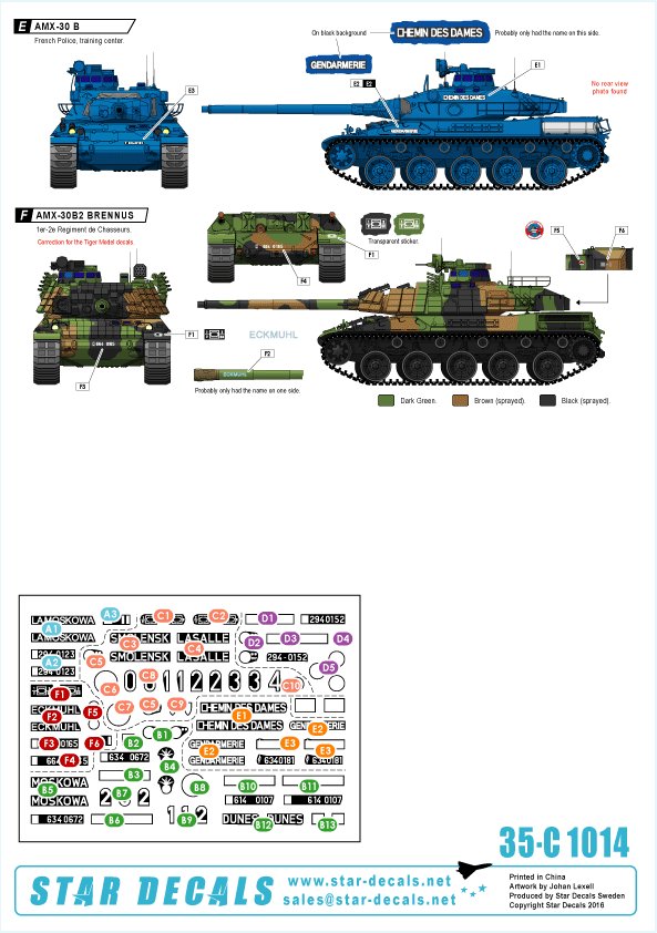 1/35 French AMX-30B and AMX-30B2 Brennus - Click Image to Close
